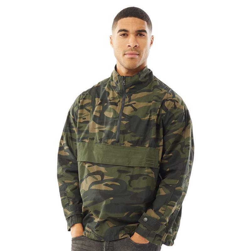 Superdry Mens Utility Overhead Jacket Camo