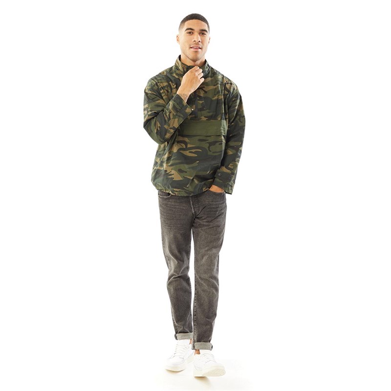 Superdry Mens Utility Overhead Jacket Camo