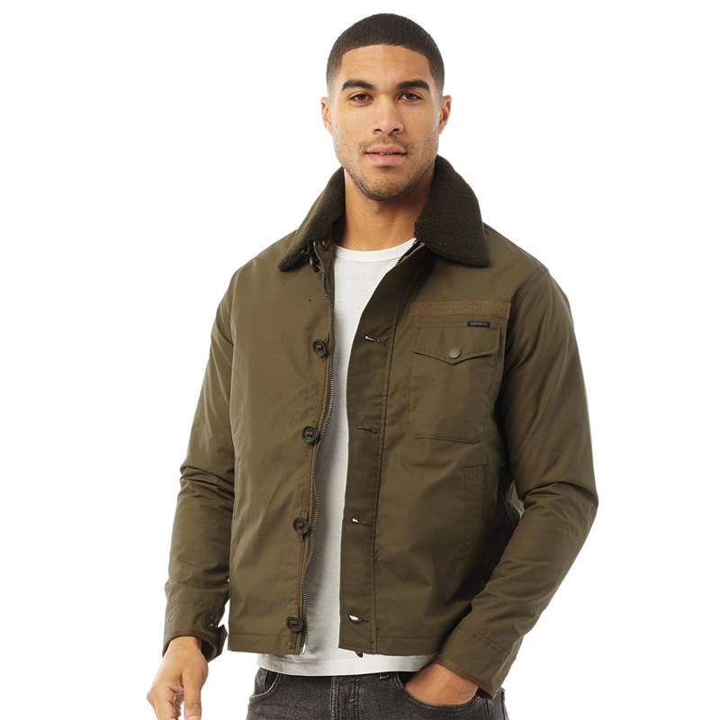 Superdry Vestes Waxed Field Deck Homme Marron Foncé