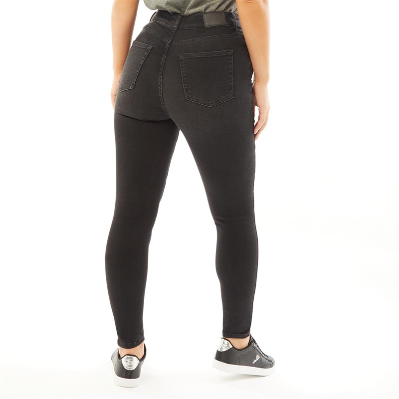 Superdry Damen High Rise Skinny Jeans Schwarz