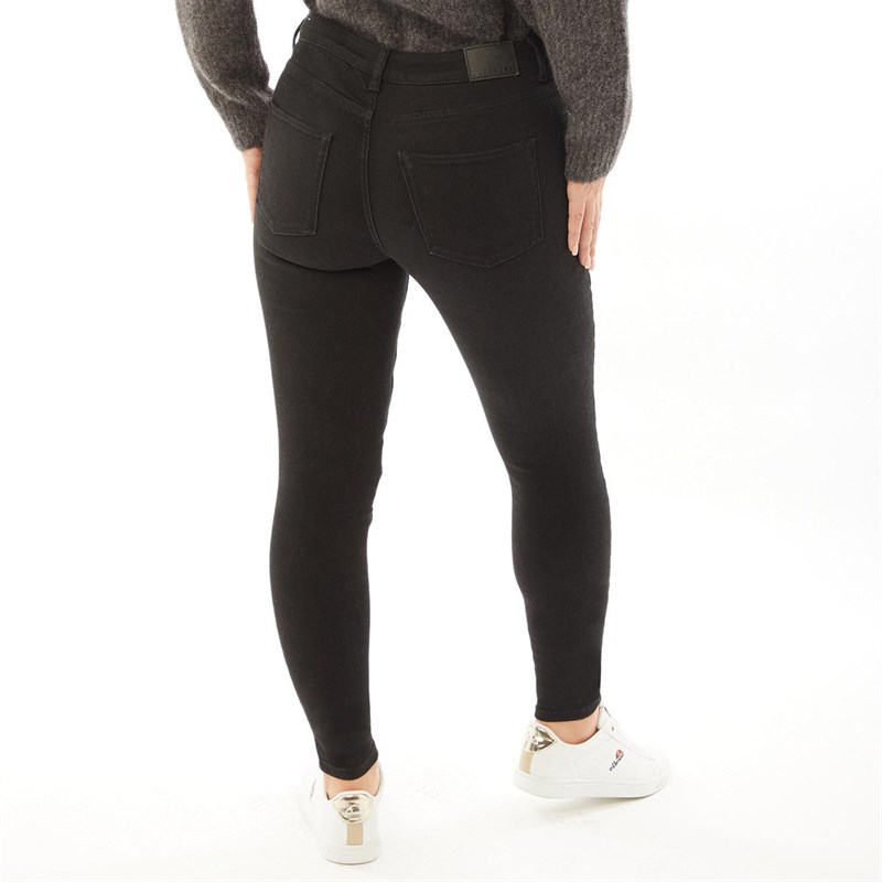 Superdry Damen Mid Rise Skinny Jeans Schwarz