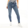 Superdry Womens Mid Rise Skinny Jeans Dark Indigo Aged