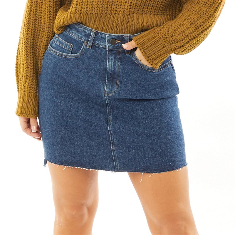 Superdry Damskie Denim Mini Spódnice Ciemny Indygo