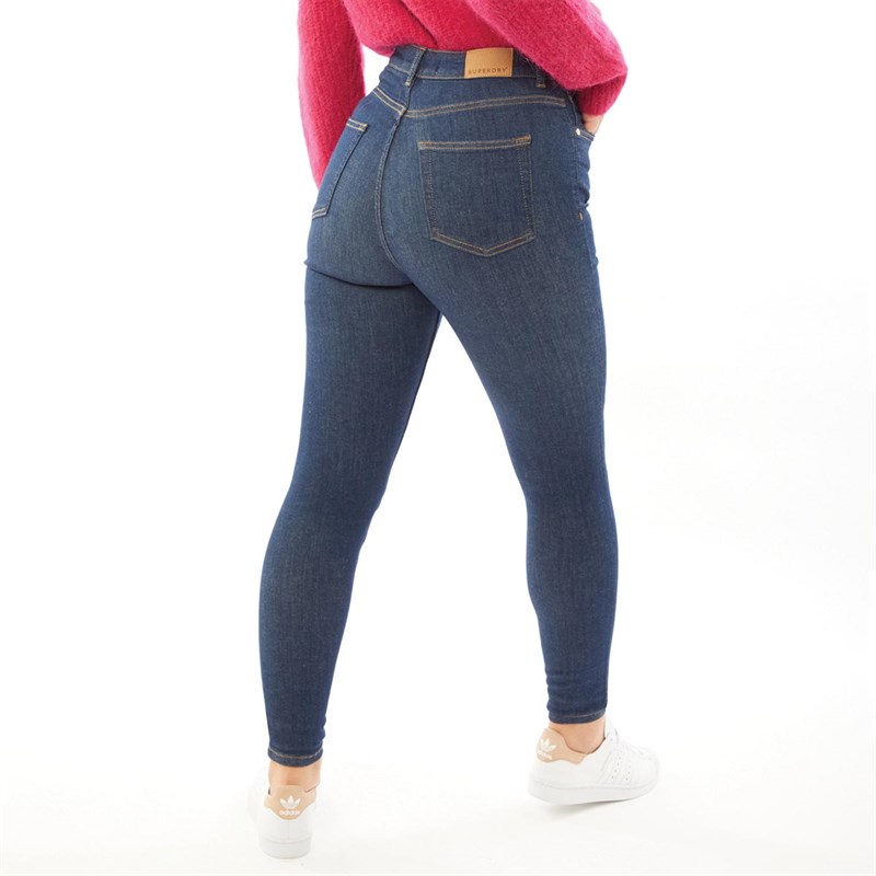 Superdry Jean Skinny High Rise Femme Indigo Foncé