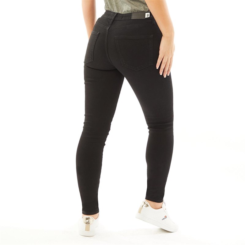 Superdry Damen Skinny Jeans Schwarz