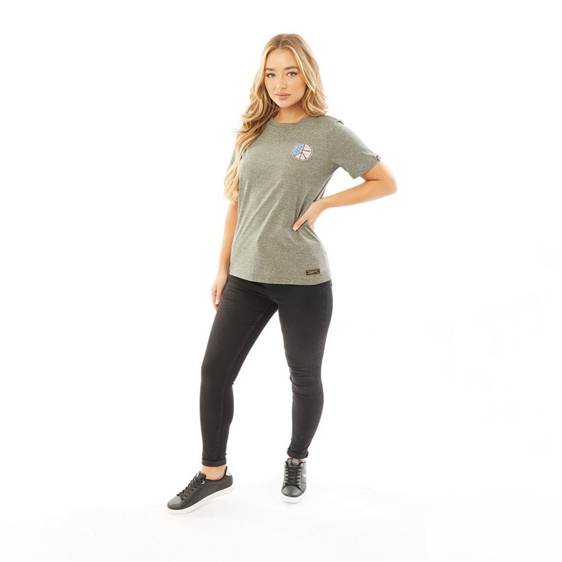 Superdry Dame Military Narrative T-shirts Sort