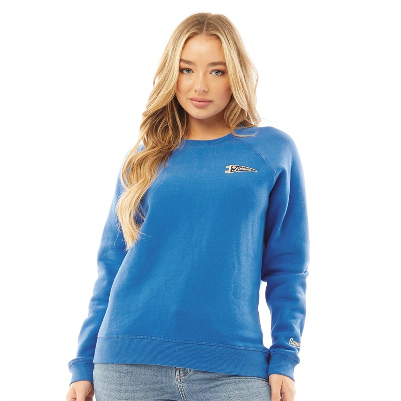 Superdry Damen Collegiate Athletic Sweatshirts Blau