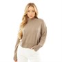 Superdry Pull à Col Ras-du-Cou Wool Cashmere Femme Chameau