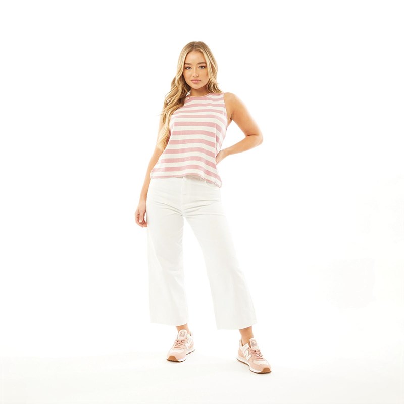 Superdry Damen Summer Stripe Tops Rosa
