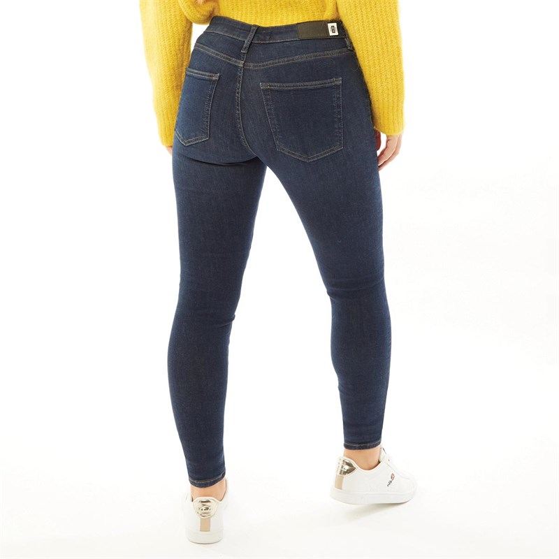 Superdry Womens Mid Rise Skinny Jeans Van Dyke Used Indigo