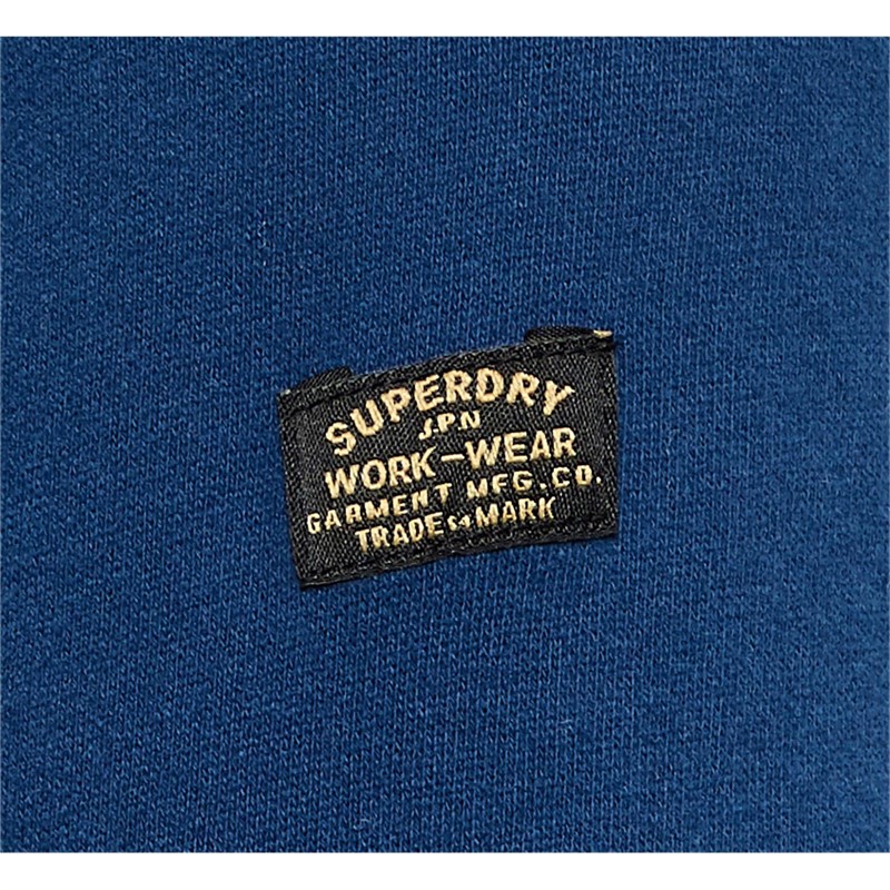 Superdry Męskie Bluzy Sportowe Ciemny Niebieski