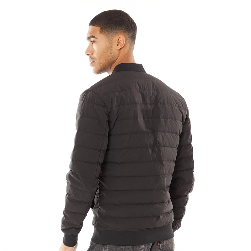 Superdry Mens Studios Down Padded Bomber Jacket Black