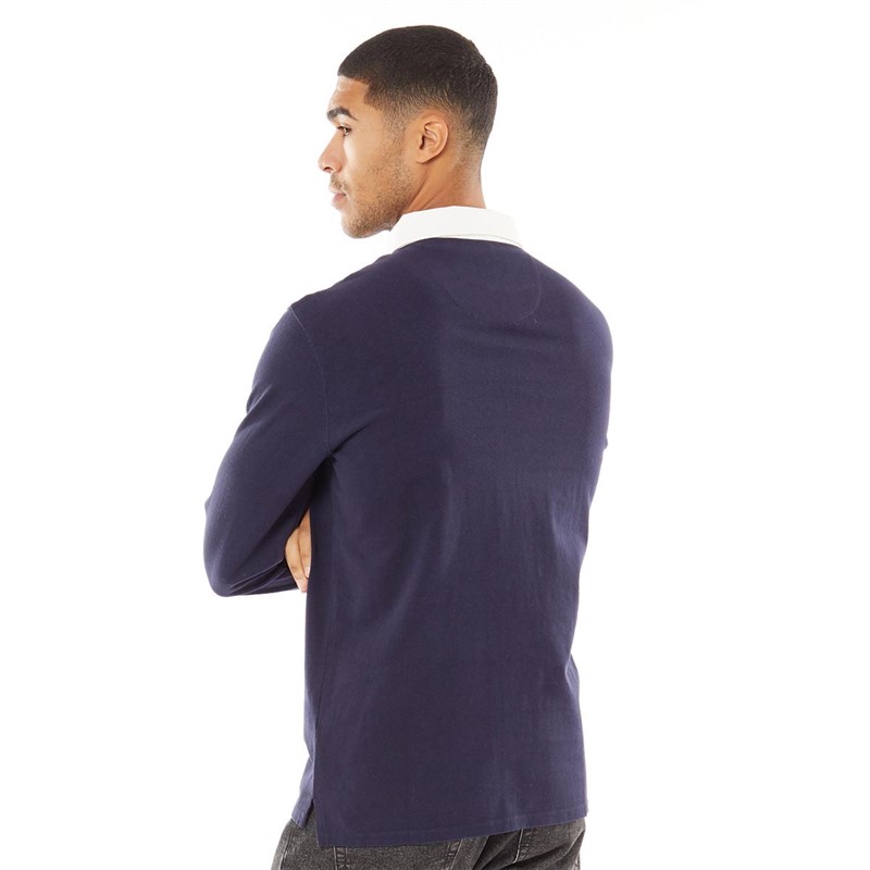 Superdry Polos à manches longues Homme Bleu Marine