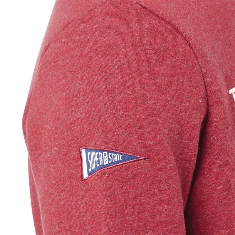 Superdry Sweatshirts VI Homme Rouge Chiné