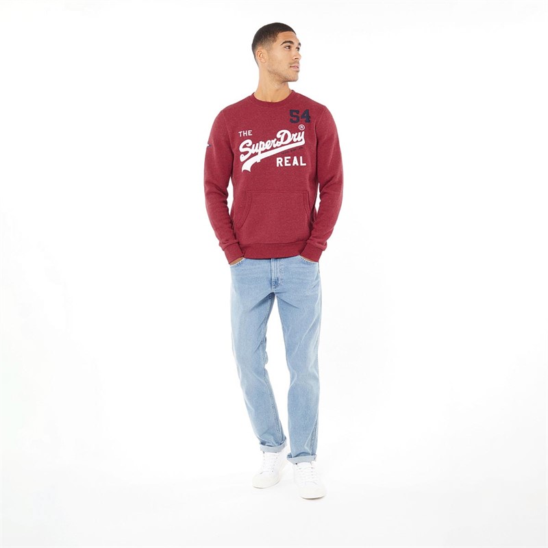 Superdry Sweatshirts VI Homme Rouge Chiné