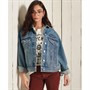 Superdry Dames Boyfriend Crafted Trucker Denim Middelblauw
