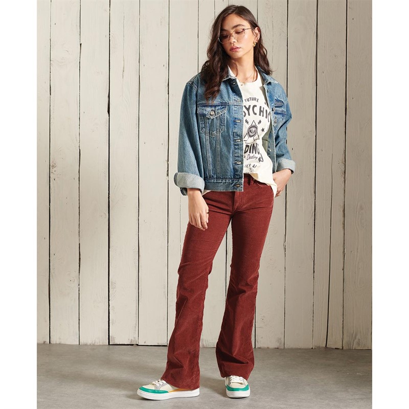 Superdry Dames Boyfriend Crafted Trucker Denim Middelblauw