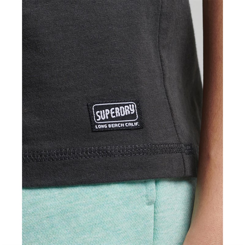 Superdry Dame Vintage Cali Overdele Vasket Sort
