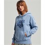 Superdry Dame Vintage Peace And Love Hættetrøjer Lys Blå