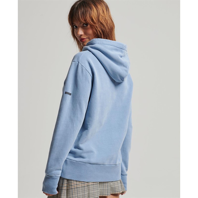 Superdry Dame Vintage Peace And Love Hættetrøjer Lys Blå