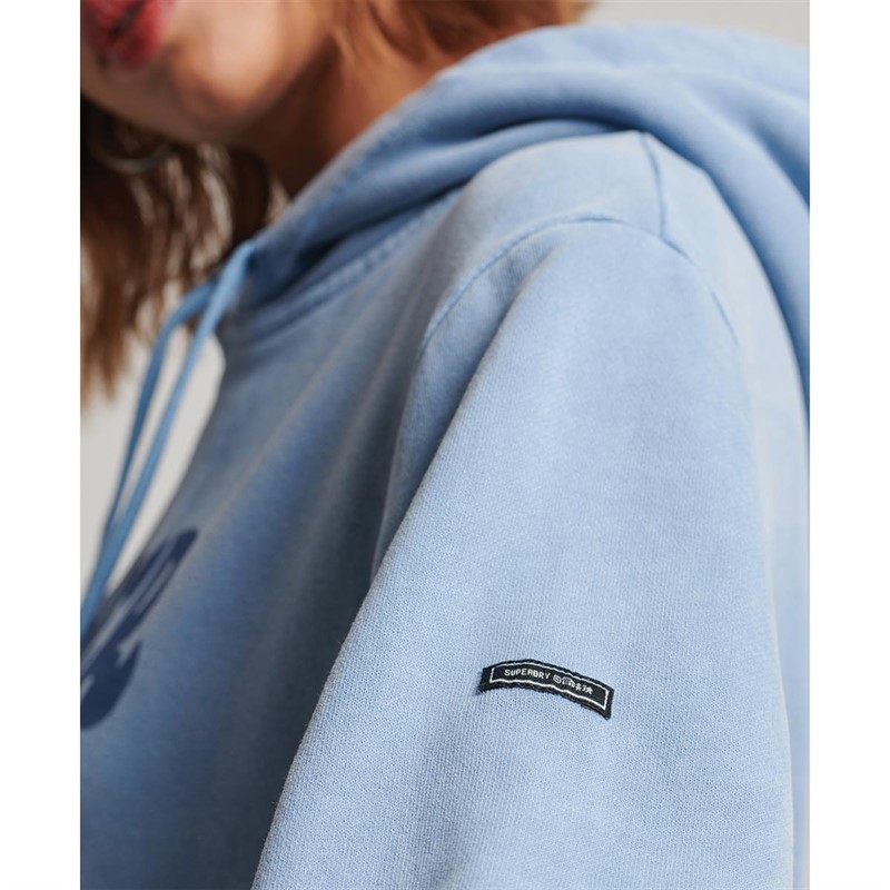 Superdry Dame Vintage Peace And Love Hættetrøjer Lys Blå