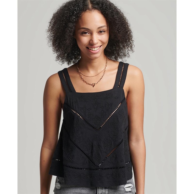 Superdry Dame Vintage Cutwork Overdele Sort