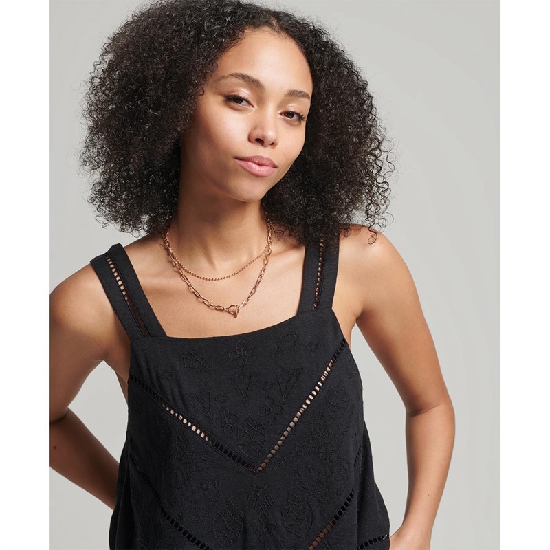 Superdry Dame Vintage Cutwork Overdele Sort