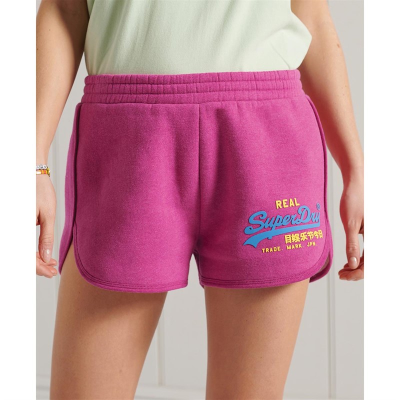 Superdry Shorts Vl Duo Femme Rose Foncé