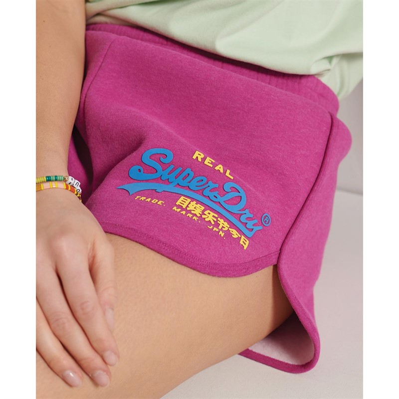 Superdry Shorts Vl Duo Femme Rose Foncé