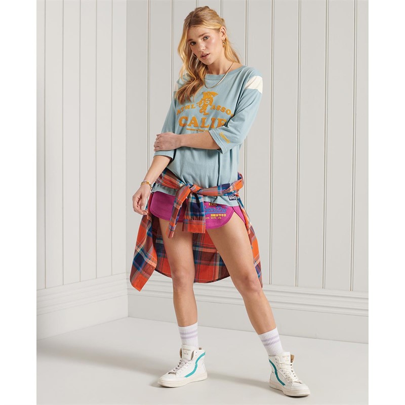 Superdry Shorts Vl Duo Femme Rose Foncé