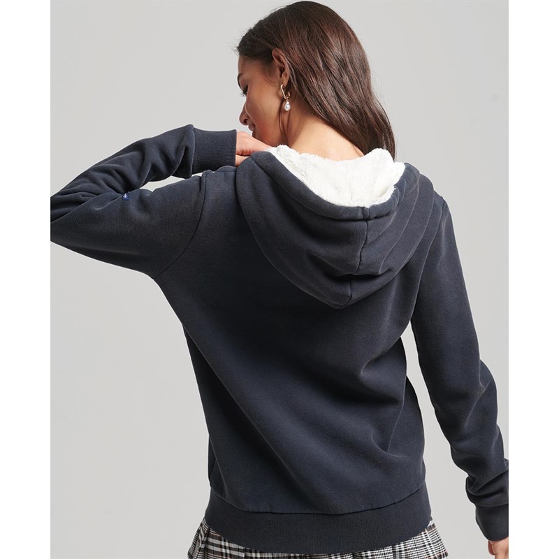 Superdry Sweats à Capuche Vintage Pride And Craft Femme Bleu Marine
