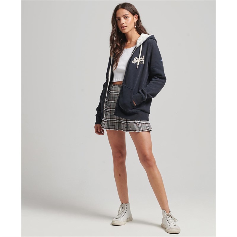 Superdry Sweats à Capuche Vintage Pride And Craft Femme Bleu Marine