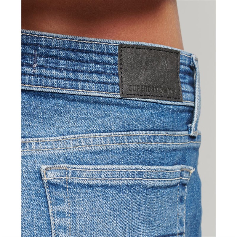 Superdry Damskie Vintage Szorty Jeansowe Mid Niebieski