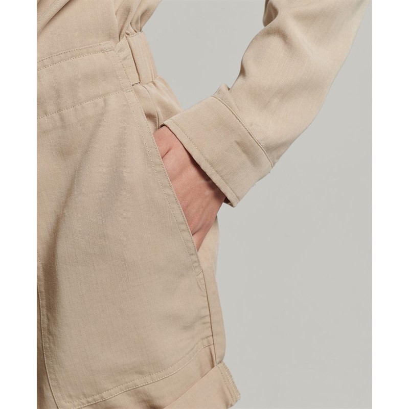 Superdry Combishorts Vintage Military Femme Beige Clair