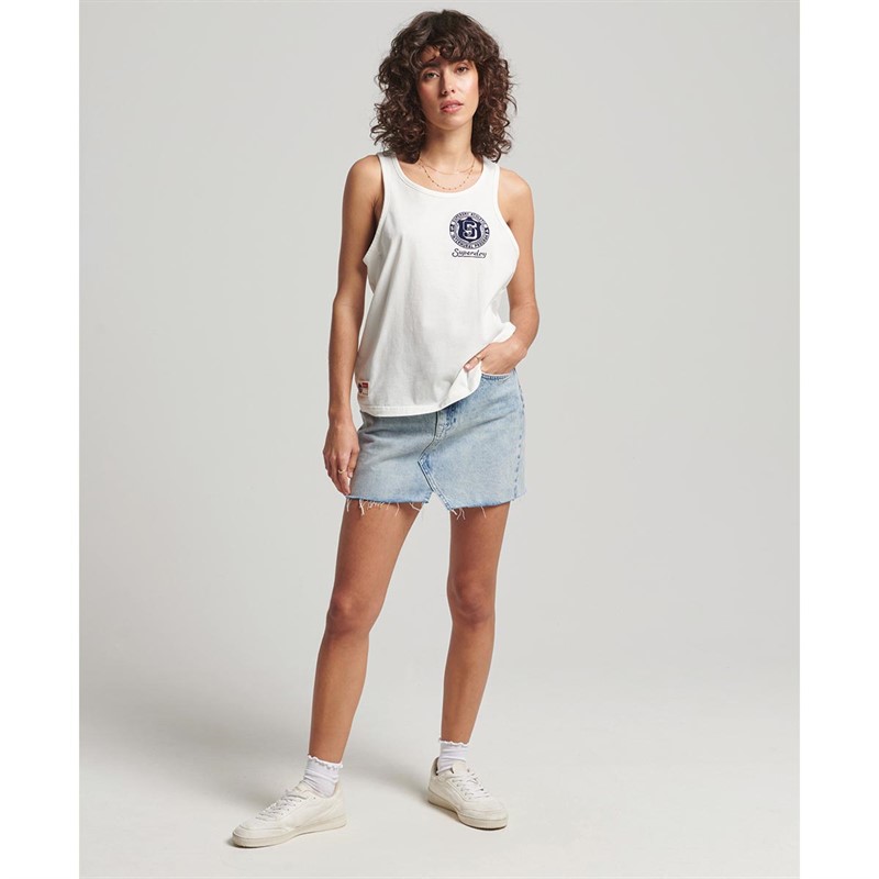 Superdry Hauts Vintage Athletic Femme Blanc