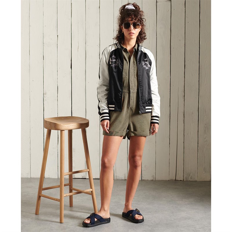 Superdry Robes Tencel Femme Kaki Clair