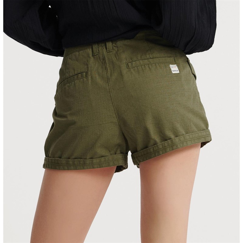 Superdry Dames Utility Shorts Kaki