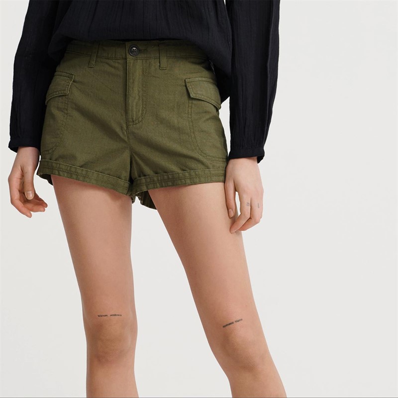 Superdry Dames Utility Shorts Kaki