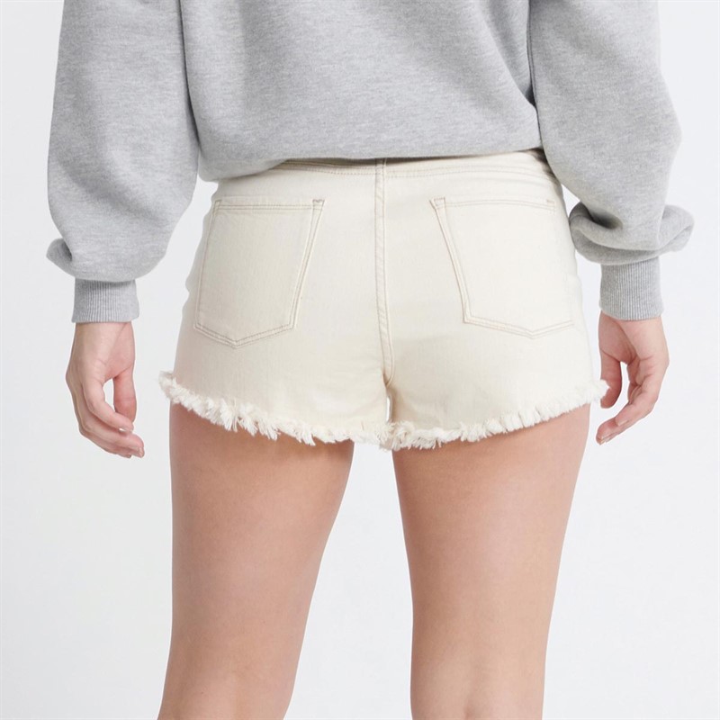 Superdry Shorts Cut Off Femme Blanc