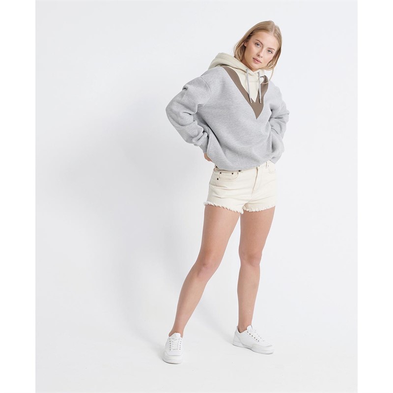 Superdry Shorts Cut Off Femme Blanc