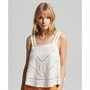Superdry Damen Vintage Cutwork Tops Weiß