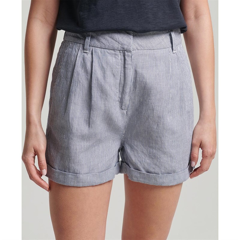 Superdry Shorts Studios Linen Femme Blanc