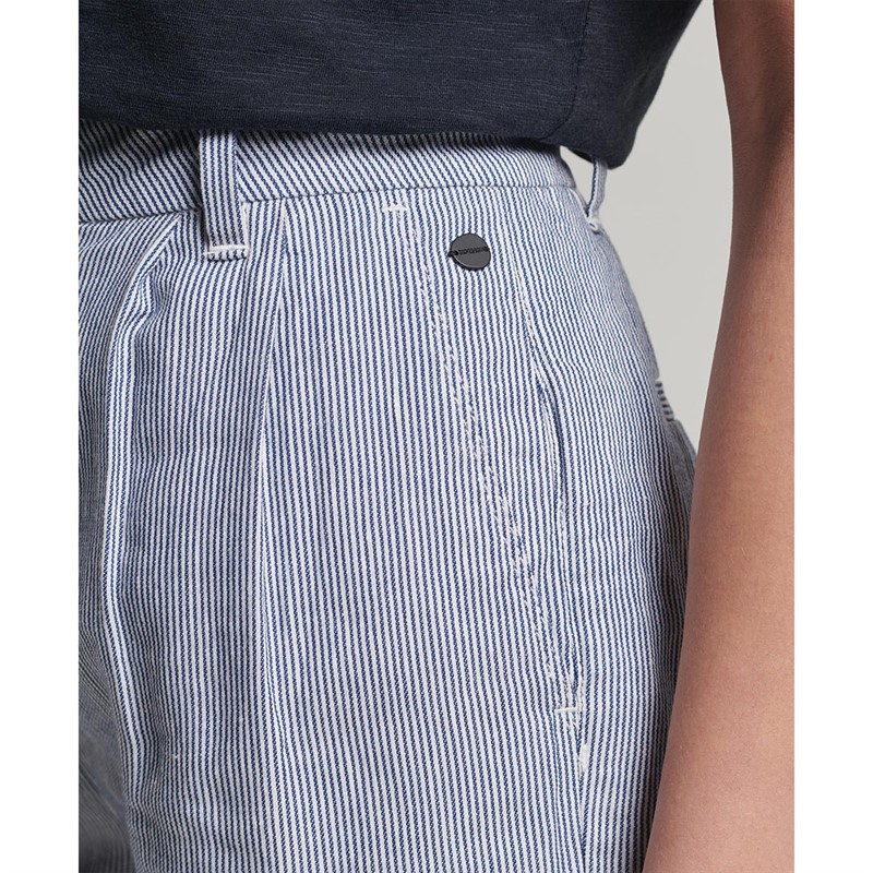 Superdry Shorts Studios Linen Femme Blanc