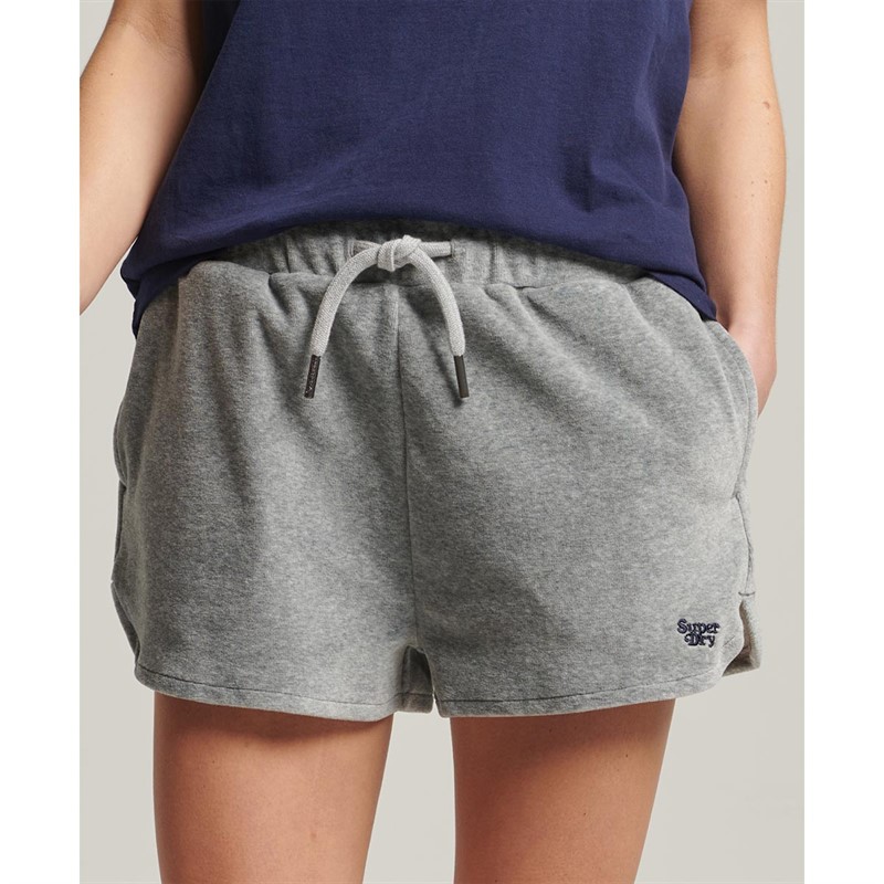 Superdry Dames Vintage Racer Shorts Gemeleerd Grijs