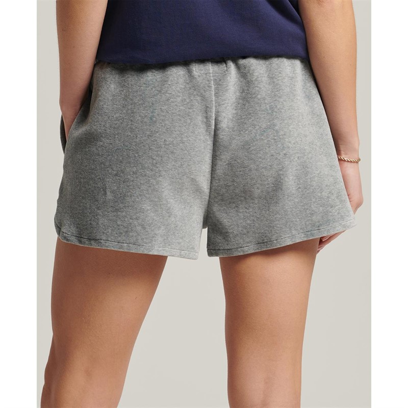 Superdry Dames Vintage Racer Shorts Gemeleerd Grijs