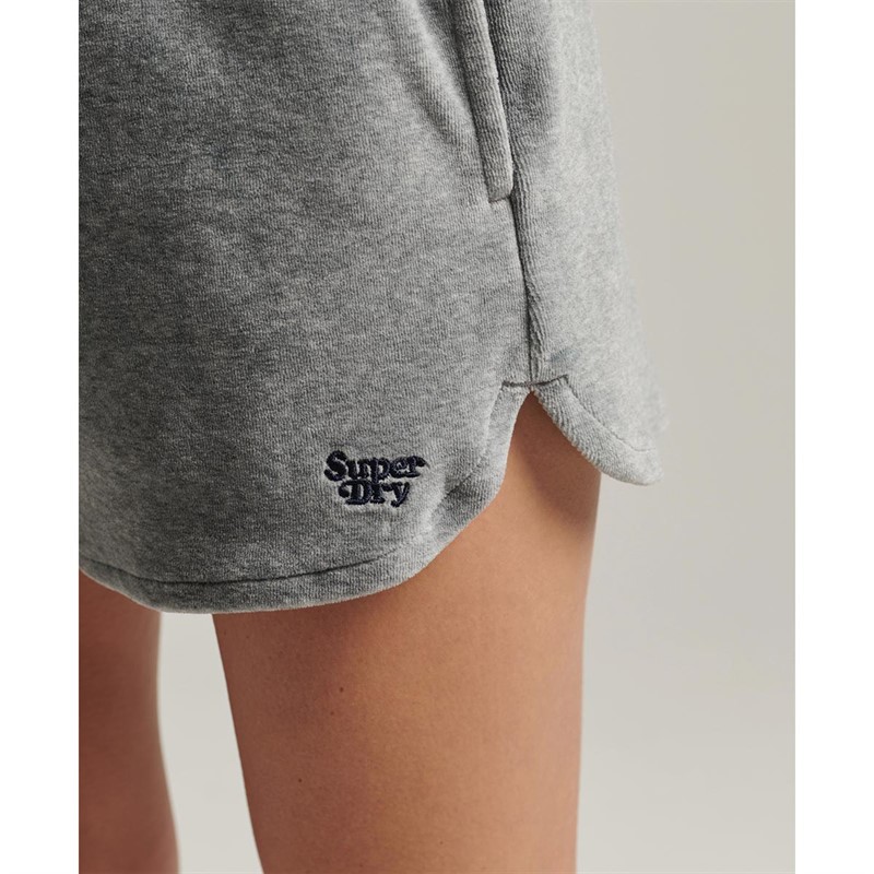 Superdry Dames Vintage Racer Shorts Gemeleerd Grijs