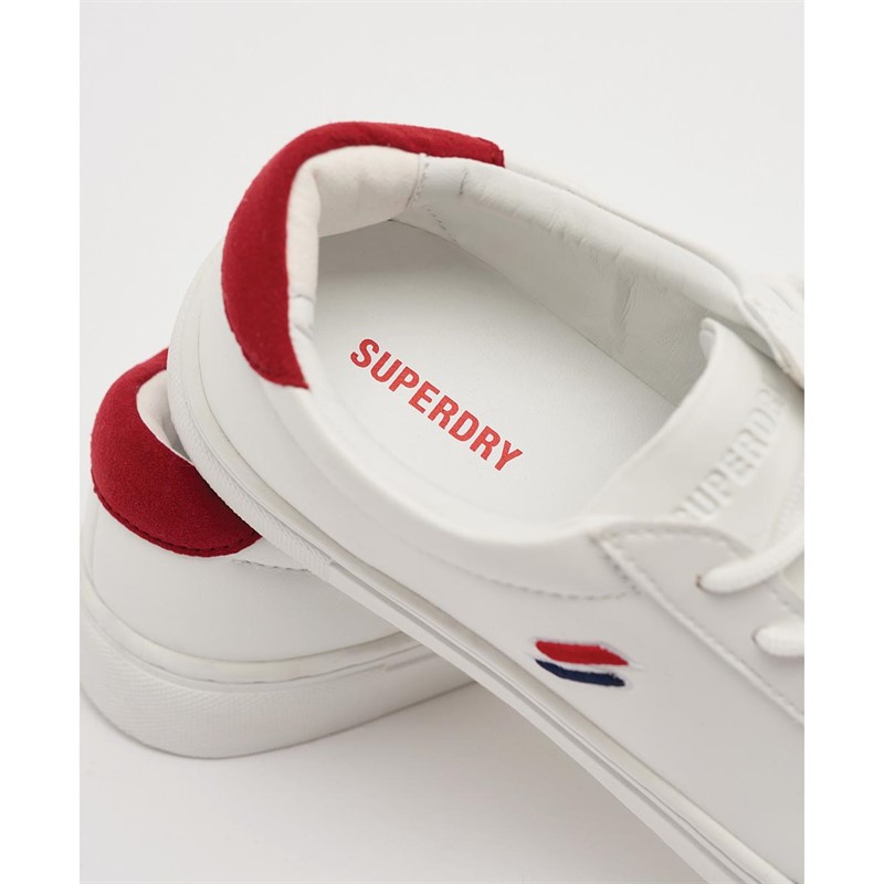 Superdry Damen Vegan Court SP Tennis Sneaker Weiß