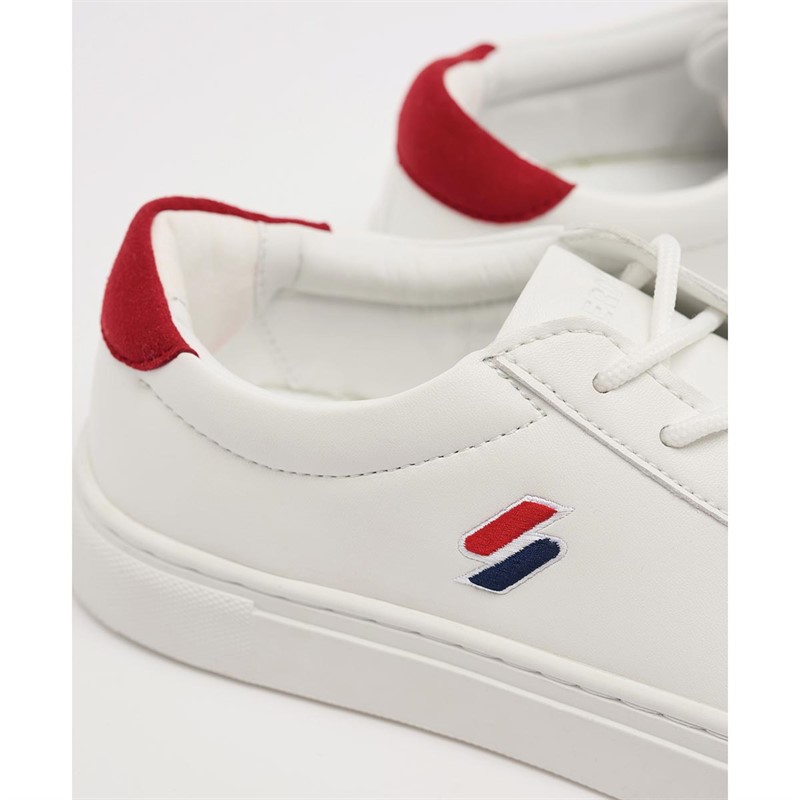 Superdry Damen Vegan Court SP Tennis Sneaker Weiß
