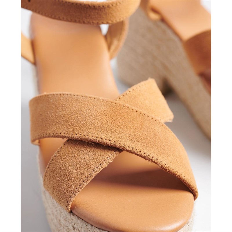 Superdry Dame High Espadrille Sandaler Lys Brun