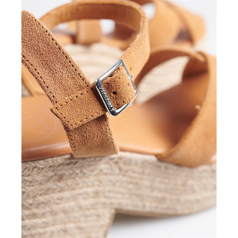 Superdry Dame High Espadrille Sandaler Lys Brun